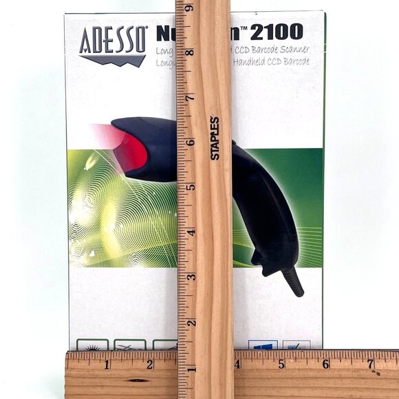 Adesso NuScan 2100 Long Range Handheld CCD Barcode Scanner Windows Mac USB Cable - Picture 12 of 16